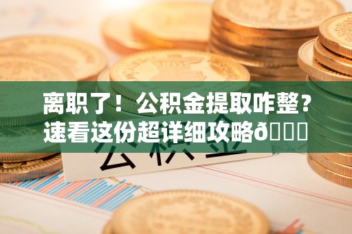 舒城离职了！公积金提取咋整？速看这份超详细攻略😎